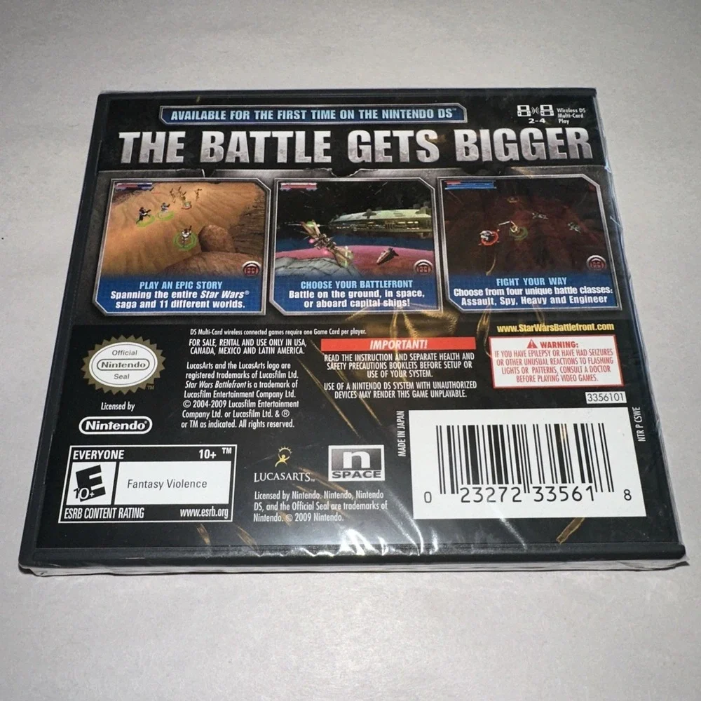 Star Wars Battlefront: Elite Squadron Nintendo DS, 2009 Brand New Factory Sealed